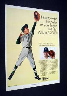 WILSON A2000 Baseball Glove Ron Santo chicago cubs Ad  