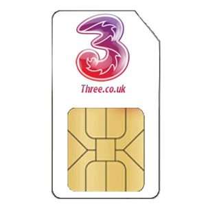  UK United Kingdom PAYG SIM Card on 3 THREE Network: Cell 