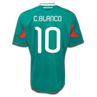 Official adidas Mexico Soccer Team #10 Cuauhtemoc Blanco Home Jersey 