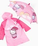    Hello Kitty Kids Raincoat and Umbrella, Little Girls EDV Rain 