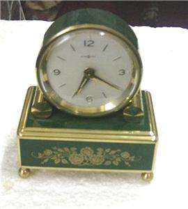 Vintage REUGE Swiss brass time / musical alarm clock . Working / fixer 
