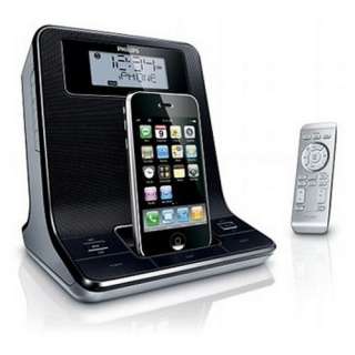 Philips DC320 FM Alarm Clock Radio System W/iPod Dock & Aux Input 