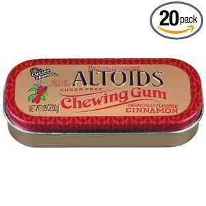 Altoids Chewing Gum, Cinnamon, 1.05 Ounce Tins (Pack of 20)  
