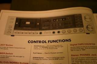   Realistic SCR 3000 AM/FM Stereo Cassette Receiver w Manual  