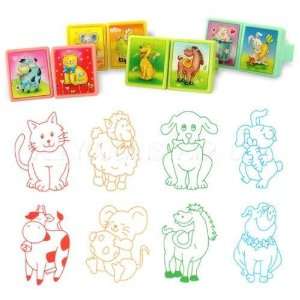 com Kids Animal   Self Inking Rubber Stamp Set [Family, Party Favors 