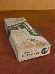 Vintage Billiard Home Repair Kit Re Tipping Cues CUE NR  