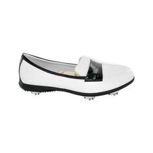  Callaway Lady Moc Golf Shoes  White   Black Patent 10 