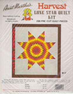 Harvest Lone Star Quilt Kit with 288 precut pieces  