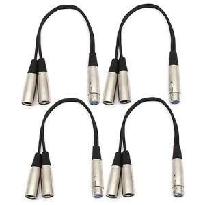  SEISMIC AUDIO   SA Y2   4 Pack 1 Splitter Patch Cables 