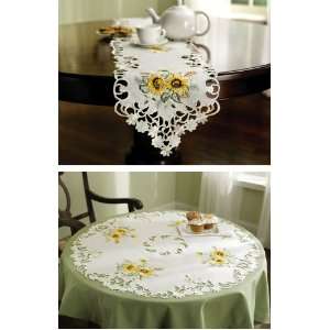  Sunflower Fall Table Linens   Rounder Multi By Collections 