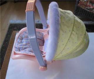 American Girl Bitty Baby Retired Doll Carrier Traveltime Car Seat EXC 