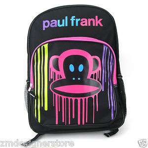   Julius Monkey Face Neon Wall Paint School Backpack Bag Children Kids