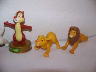 MIXED LOT OF 5 FIGURES TV MOVIE CHARACTER LION KING SIMBA/ MUFASA 