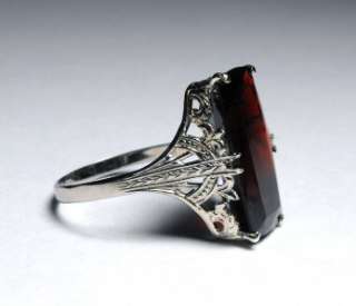    OTSBY & BARTON ANTIQUE 6.20cts UNHEATED NATURAL RED SPINEL 10K RING