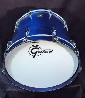 Gretsch USA NOS 18 x 22 Bass Kick Drum Blue Satin New  