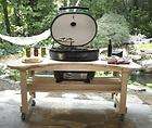 Primo Oval XL Charcoal Smoker BBQ Grill Cypress Table L