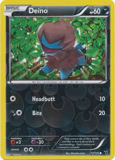 card deino number 77 101 evolution basic pokemon set black white noble 