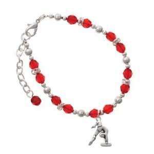   Balance Beam Red Czech Glass Beaded Charm Bracelet [Jewelry]: Jewelry