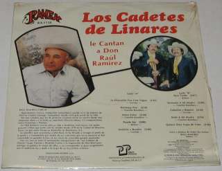 LOS CADETES DE LINARES CANTAN A RAUL RAMIREZ  SEALED LP  