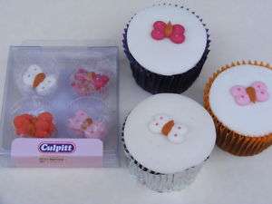 Edible BUTTERFLY sugar cup cake toppers / decorations  
