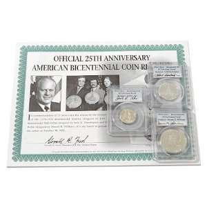 1976 Three Piece Silver Bicentennial Coin Collection Gem 