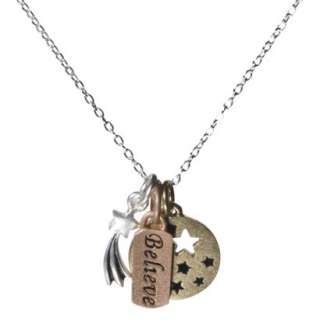 Sterling Silver Believe Inspirational Necklace.Opens in a new window