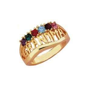  GRANDMA Birthstone Ring   Personalized Jewelry Jewelry