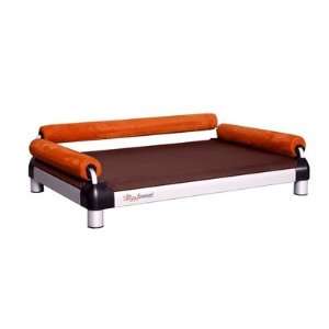 SnoozeSofa Dog Bed Size: Medium (23 L x 35 W), Color: Black, Bolster 