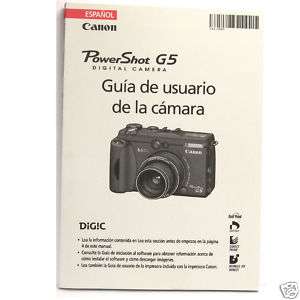 Canon Powershot G5 *Original Manual   Spanish*  
