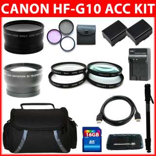   Accessory Kit For Canon VIXIA HF G10 HFG10 Flash Memory Camcorder
