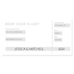Boarding Pass Save The Date Cards