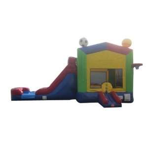  Bounce House and Slide Sports Inflatable Wet Dry Combo 