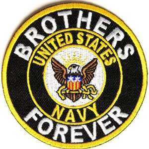  Brothers Forever Navy Patch, 3x3 inch, small embroidered 