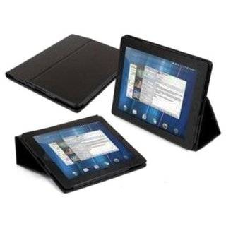 Fosmon Leather Folio Case with Stand for HP TouchPad (Black)