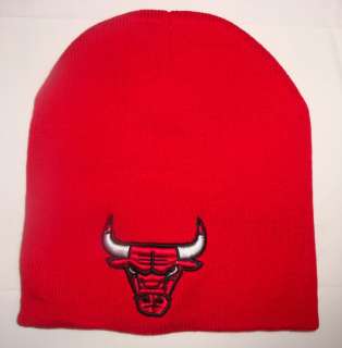 Chicago Bulls Red Winter Ski Hat Beanie  