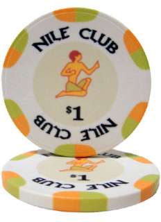200 Nile Club 10g Ceramic Poker Chips & Acrylic Tray  
