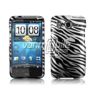 VMG HTC Inspire Design Hard Case Cover   Silver Black Zebra Stripes 