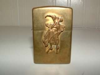 Vintage ZIPPO solid brass Marlboro Country Store lighter  