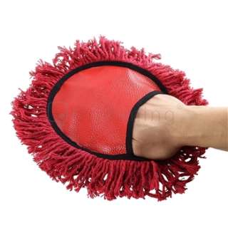 Red Microfiber Car Home Cleaning Wash Glove Dust Mop  