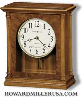   Miller Quartz chiming Mantel Clock, Golden Oak, pendulum  CARLY