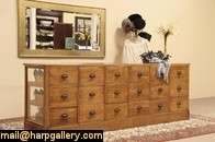   about 1910 to display shirts this oak display showcase counter has