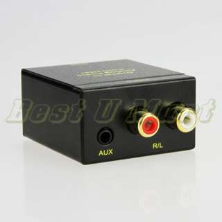   Optical Coax Coaxial Toslink to Analog RCA L/R Audio Converter Adapter