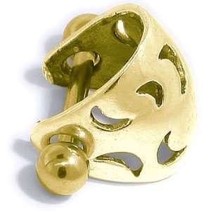   Gold MOONSHINE Ear Cuff   Cartilage Piercing Earring Helix: Jewelry