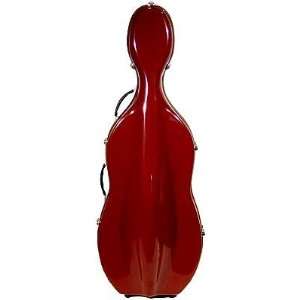  4/4 Burgundy Fiberglass Cello Case Musical Instruments