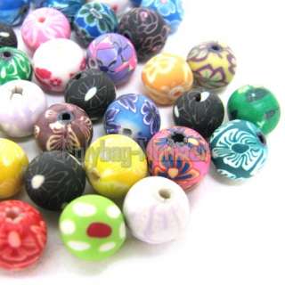5pcs Assorted Color Loose Beads Charm CLAY BALLS 10mm  
