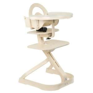    Svan High Chair In Whitewash With Clear Protector Tray Baby