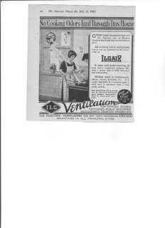 1922 ILGAir Ventilating Co. Ad   Exhaust Fans Kitchen  