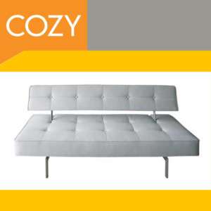 Leather futon Couch Sofa Bed Sleeper Contemporary  