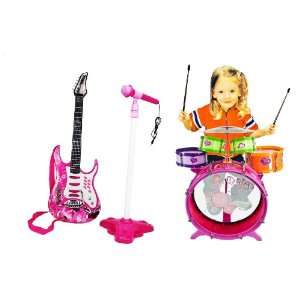  8pc Kids Boy Girl Drum Set Musical Instrument Toy Princess 