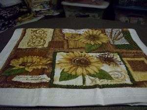 Sunflower Crochet Top Kitchen Towel  
